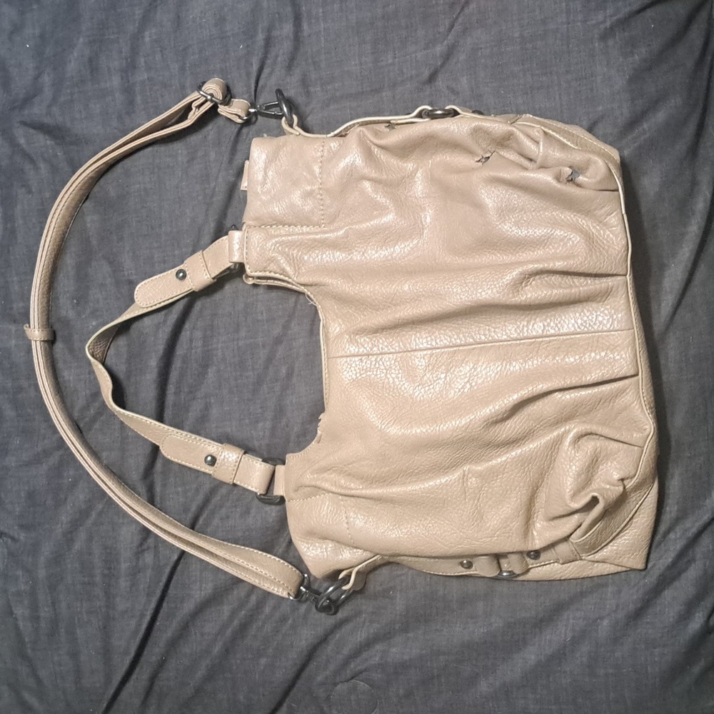 Tan leather purse